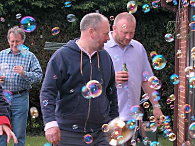 John & Ian checking out the bubble machine